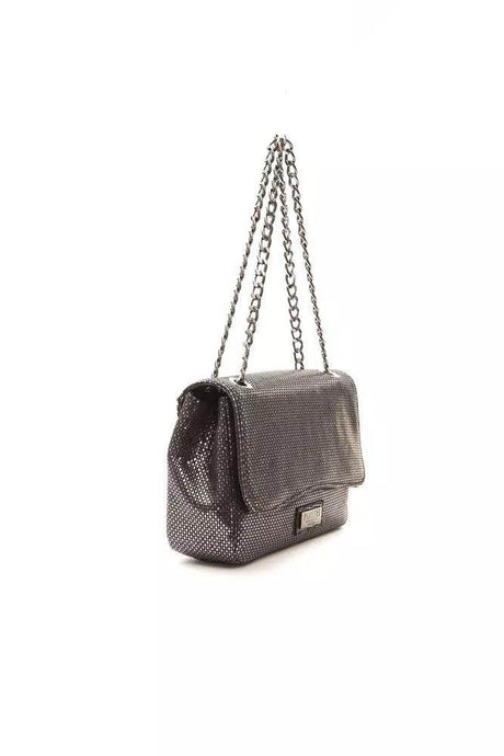 Pompei Donatella Gray Leather Women Crossbody Bag - Hilstor