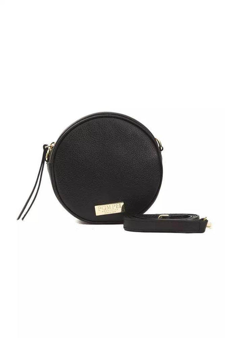Pompei Donatella Black Leather Women Crossbody Bag - Hilstor