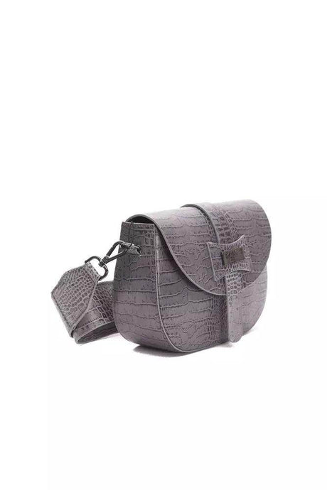 Pompei Donatella Gray Leather Women Crossbody Bag - Hilstor