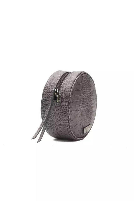 Pompei Donatella Gray Leather Women Crossbody Bag - Hilstor