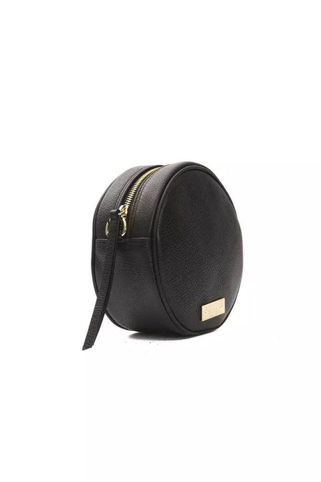 Pompei Donatella Black Leather Women Crossbody Bag - Hilstor