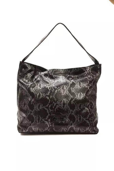 Pompei Donatella Gray Leather Women Shoulder Bag - Hilstor