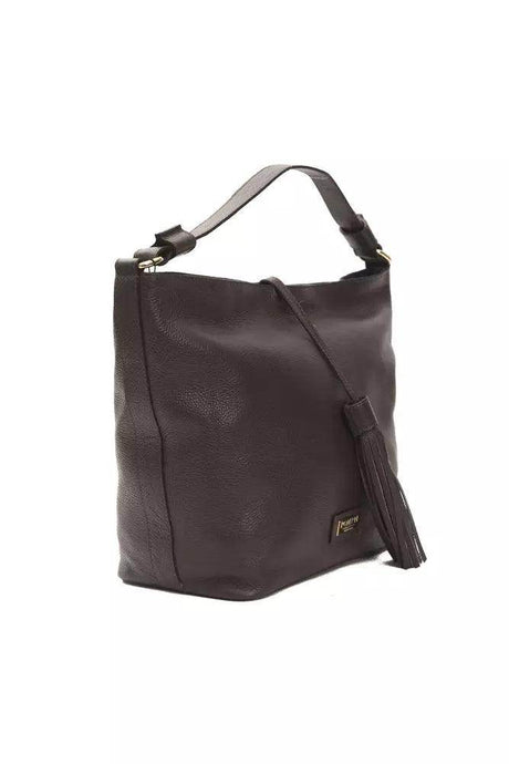 Pompei Donatella Brown Leather Women Shoulder Bag - Hilstor