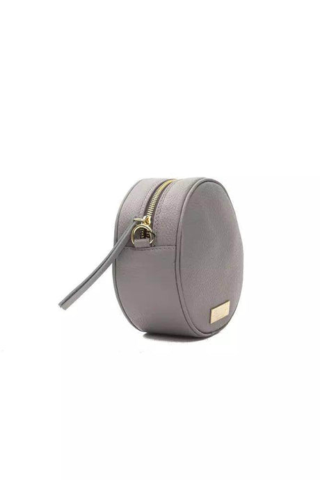 Pompei Donatella Gray Leather Women Crossbody Bag - Hilstor