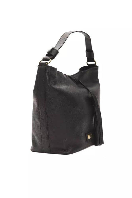 Pompei Donatella Black Leather Women Shoulder Bag - Hilstor