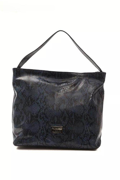 Pompei Donatella Blue Leather Women Shoulder Bag - Hilstor