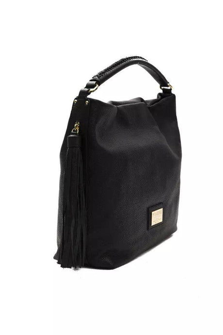 Pompei Donatella Black Leather Women Shoulder Bag - Hilstor
