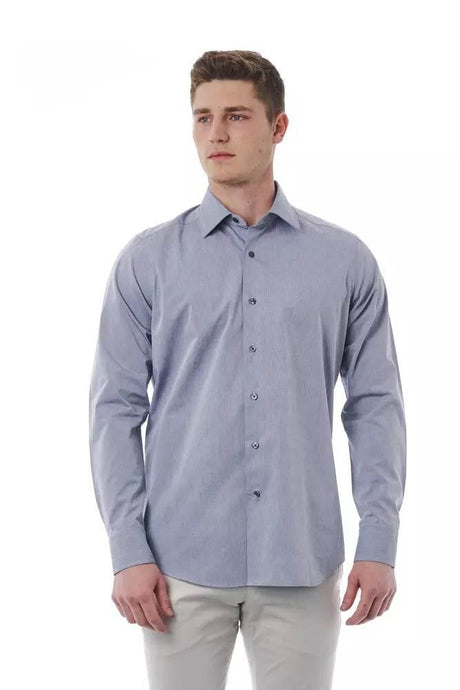 Bagutta Gray Cotton Men Shirt - Hilstor