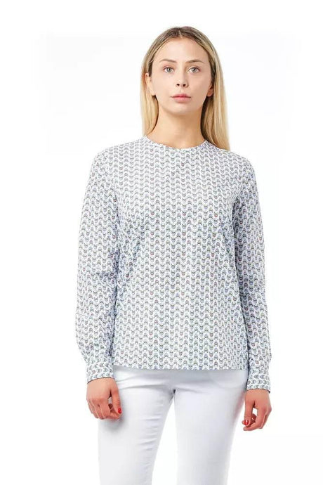 Bagutta White Cotton Women Shirt with Skull Print Closure Detail - Hilstor