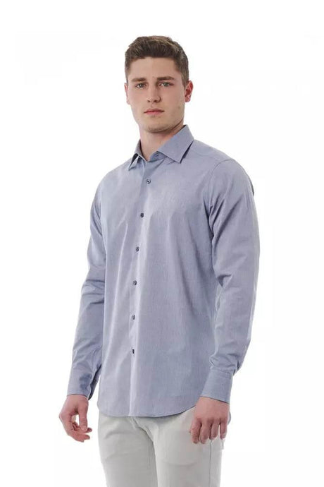 Bagutta Gray Cotton Men Shirt - Hilstor