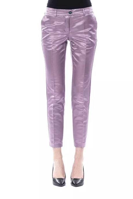 BYBLOS Purple Cotton Women's Pant - Hilstor