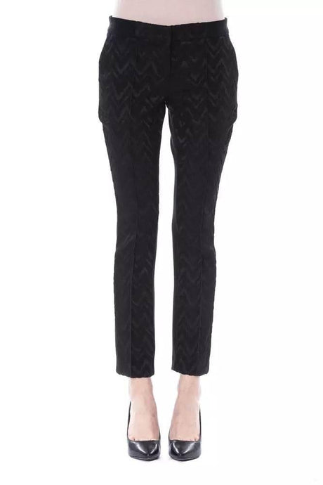 BYBLOS Black Marabou Women's Pants - Hilstor