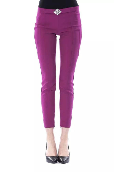 BYBLOS Purple Polyester Women Pants - Hilstor