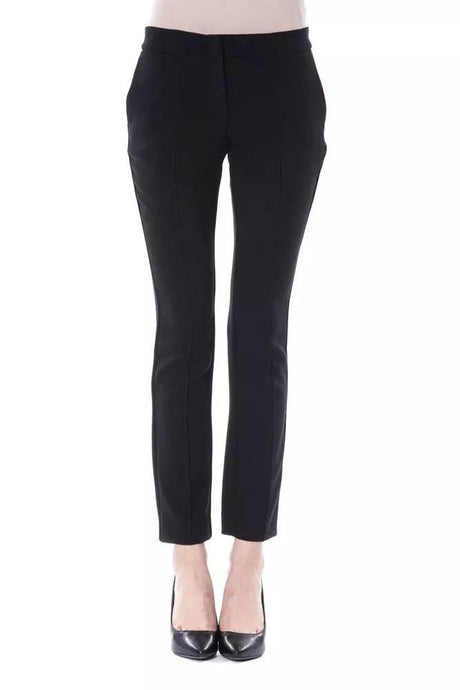BYBLOS Black Polyester Women Pants - Hilstor