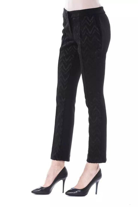 BYBLOS Black Marabou Women's Pants - Hilstor