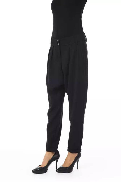 BYBLOS Black Polyester Women Pants - Hilstor