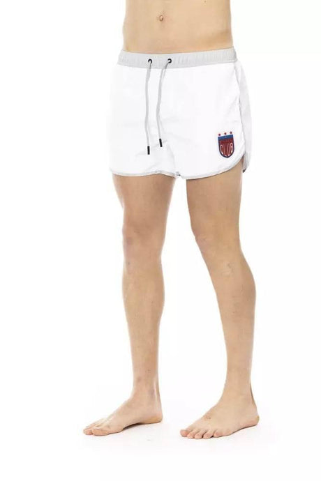 Bikkembergs White Polyester Men Swim Short - Hilstor