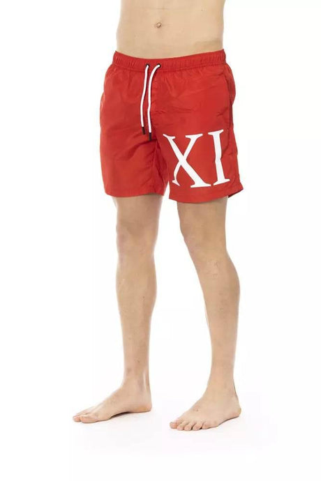 Bikkembergs Red Polyester Men Swim Short - Hilstor