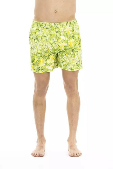 Just Cavalli Green Polyester Men Swim Short - Hilstor