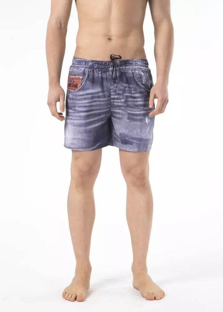 Just Cavalli Blue Polyester Men Swim Short - Hilstor
