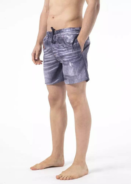 Just Cavalli Blue Polyester Men Swim Short - Hilstor