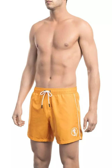 Bikkembergs Orange Polyester Men Swim Short - Hilstor