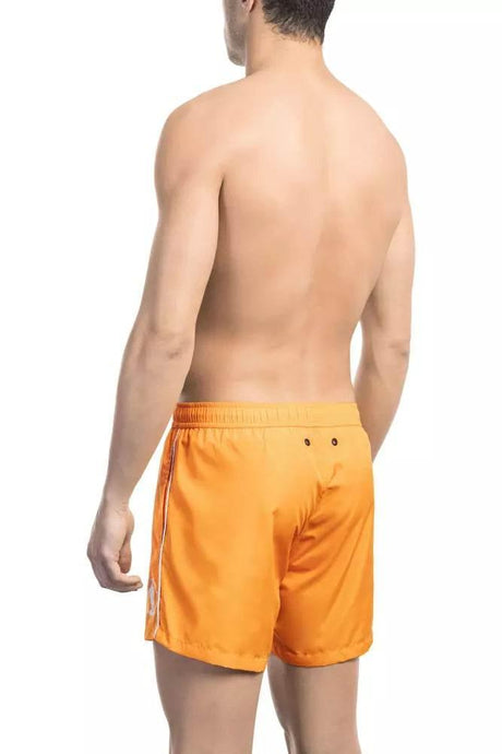 Bikkembergs Orange Polyester Men Swim Short - Hilstor
