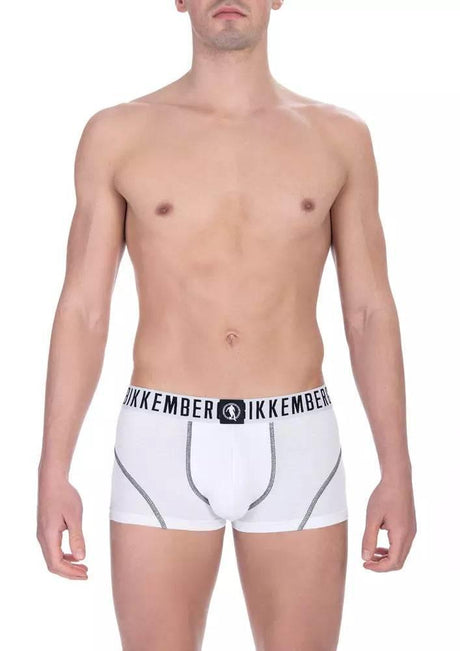 Bikkembergs White Cotton Men's Trunk Pack - Hilstor
