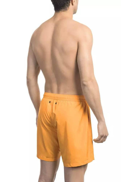 Bikkembergs Orange Polyester Men Swim Short - Hilstor