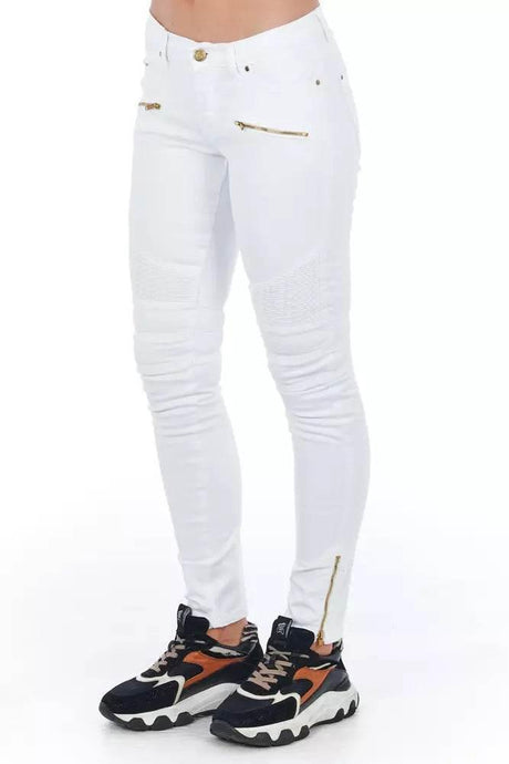 Frankie Morello White Cotton Women Jeans - Hilstor