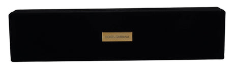 Dolce & Gabbana Black Velvet Logo Plaque Storage Bracelet Jewelry Box - Hilstor