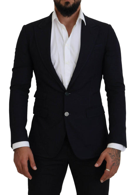 Dolce & Gabbana Blue Wool Formal Taormina Blazer - Hilstor