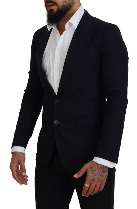 Dolce & Gabbana Blue Wool Formal Taormina Blazer - Hilstor