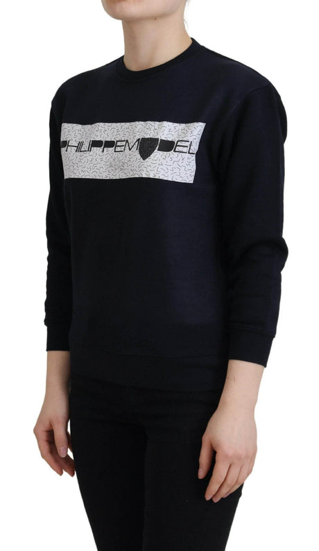 Philippe Model Black Printed Long Sleeves Pullover Sweater - Hilstor