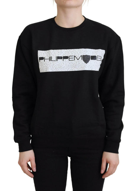 Philippe Model Black Printed Long Sleeves Pullover Sweater - Hilstor