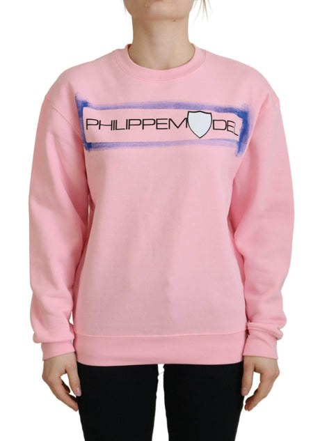 Philippe Model Pink Printed Long Sleeves Pullover Sweater - Hilstor