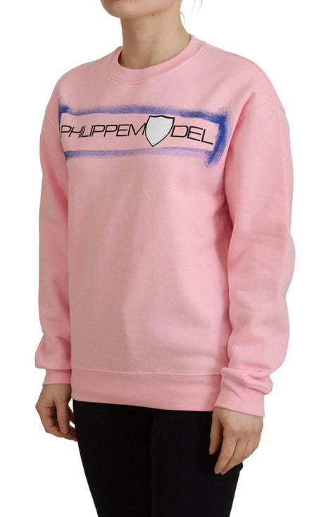 Philippe Model Pink Printed Long Sleeves Pullover Sweater - Hilstor