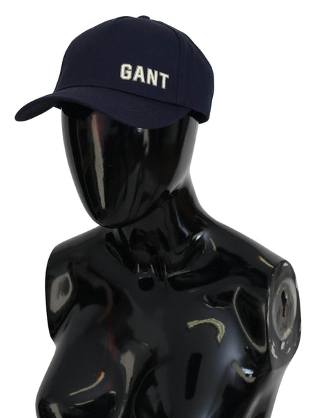 Gant Blue Cotton Logo Print Baseball Cap Casual Hat - Hilstor
