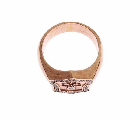 Nialaya Pink Gold 925 Silver Authentic Clear Ring - Hilstor