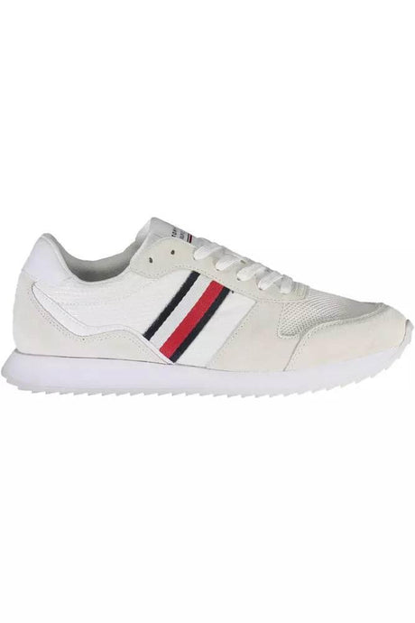 Tommy Hilfiger Eco-Conscious White Sneakers With Logo Accent - Hilstor