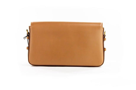 Burberry Grace Small Nutmeg Smooth Leather Flap Crossbody Clutch Handbag Purse - Hilstor