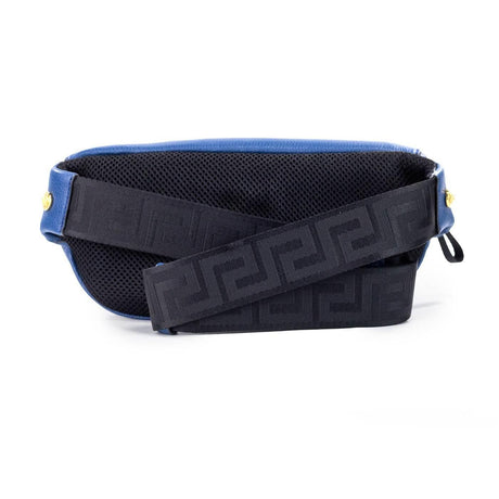 Versace Small Navy Calf Leather Medusa Pendant Fanny Waist Pack Belt Bag - Hilstor
