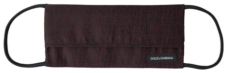 Dolce & Gabbana Maroon Pleated Elastic Ear Strap Face Mask - Hilstor