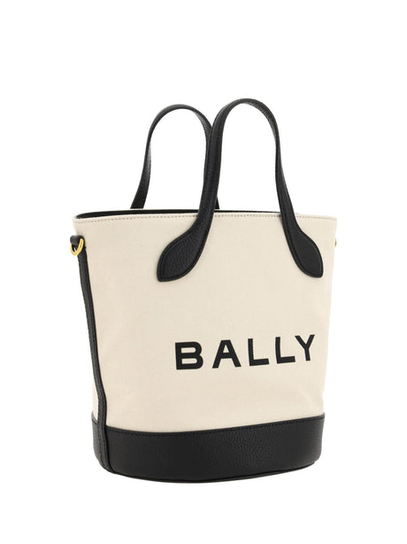 Bally Elegant Monogram Bucket Bag in Black & White - Hilstor