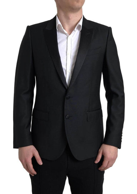 Dolce & Gabbana Black Wool Single Breasted MARTINI Blazer - Hilstor