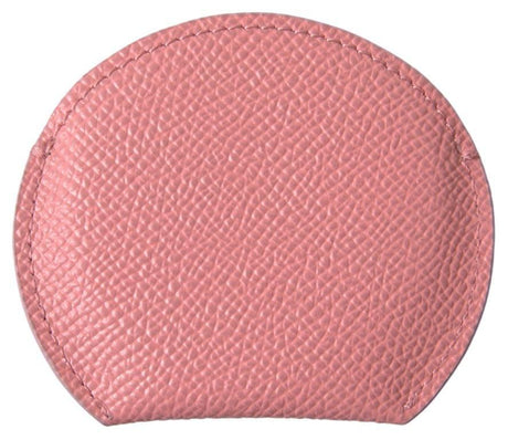 Dolce & Gabbana Pink Calfskin Leather Round Mirror Holder - Hilstor
