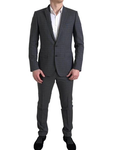 Dolce & Gabbana Gray 2 Piece Single Breasted MARTINI Suit - Hilstor