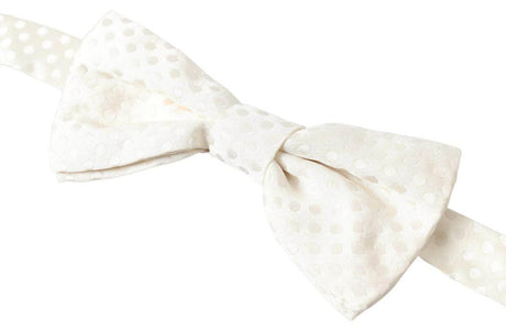Dolce & Gabbana Ivory Fantasy Pattern Adjustable Neck Papillon Bow Tie - Hilstor