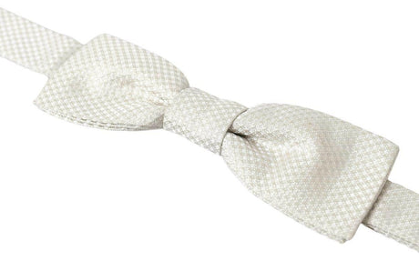Dolce & Gabbana Ivory Silk Adjustable Neck Papillon Men Bow Tie - Hilstor