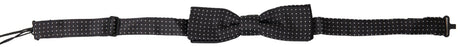 Dolce & Gabbana Black Polka Dot Silk Adjustable Men Neck Papillon Bow Tie - Hilstor